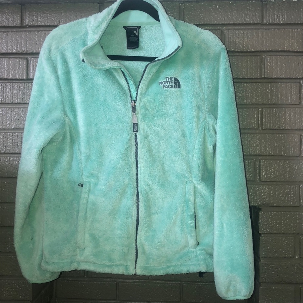 North face Osito Jacket in Mint Green.